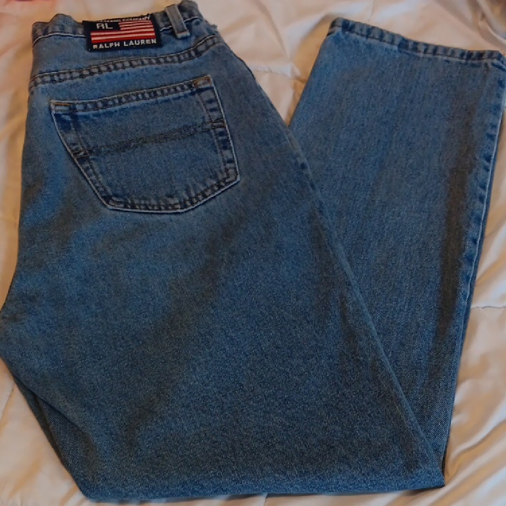 Polo Ralph Lauren Vintage Straight Leg Jeans Medium Wash Blue 12x29 LW937D